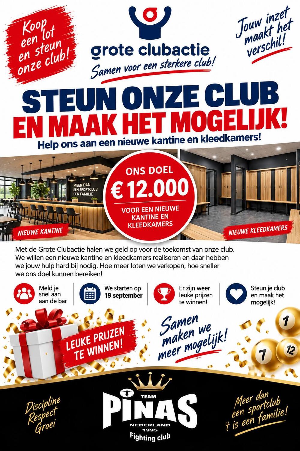 Flyer Grote Clubactie Team Pinas